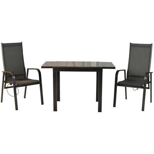 Gardenson Vrtni Set Alassio, 3-delni, Raztegljiva Miza Slike