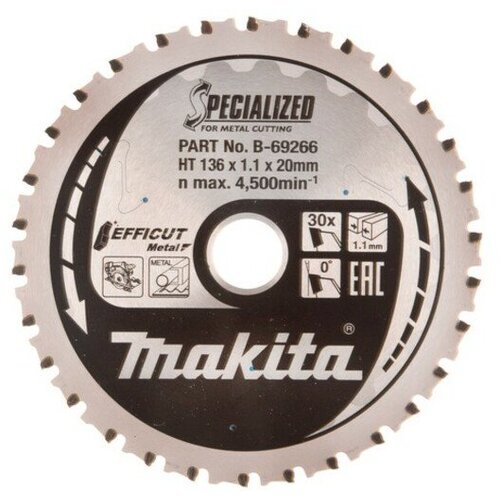 Makita TCT žagin list za kovino Efficut 136 mm x 20mm x 30T MCCS13630E B-69266 Cene