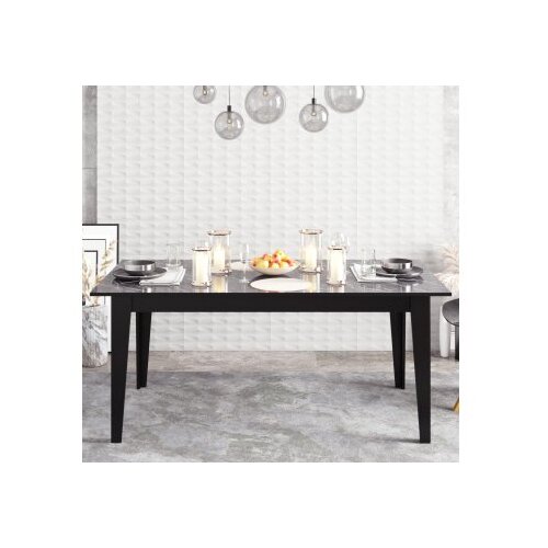Hanah home Trpezarijski sto Polka 180x76.8x90cm Crni Slike