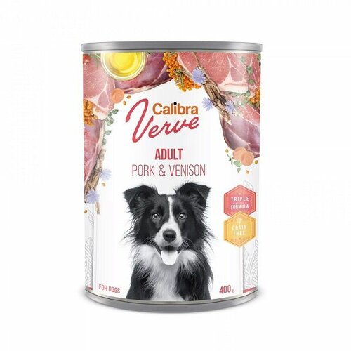 CALIBRA Dog Verve Konzerva GF Adult Svinjetina & Divljač, hrana za pse 400g Slike