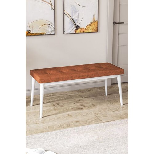 Hanah home klupa Pera, 105 cm, terakota / bela Slike