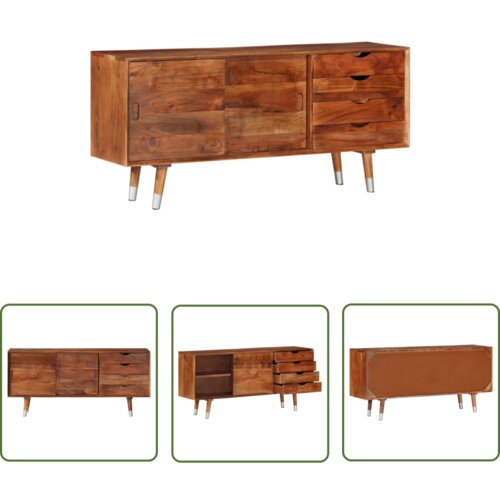 The Living Store TV omarica 118x30x55 cm trden akacijev les - TV Omarica, (21738388) Slike