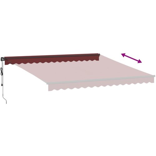 Tenda na automatsko uvlačenje bordo 400 x 350 cm Slike
