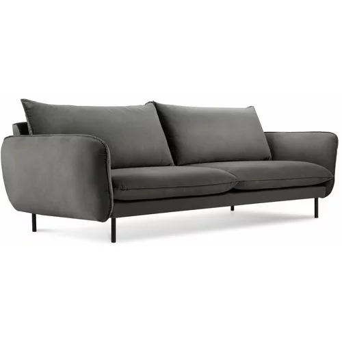 Cosmopolitan Design tamno sivi baršunasti kauč Vienna, 230 cm