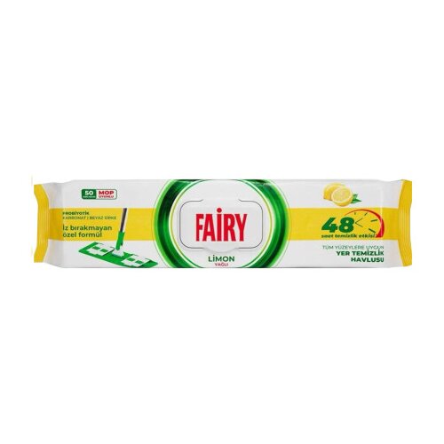 Fairy Maramice vlažne za mop 50kom Limun Slike