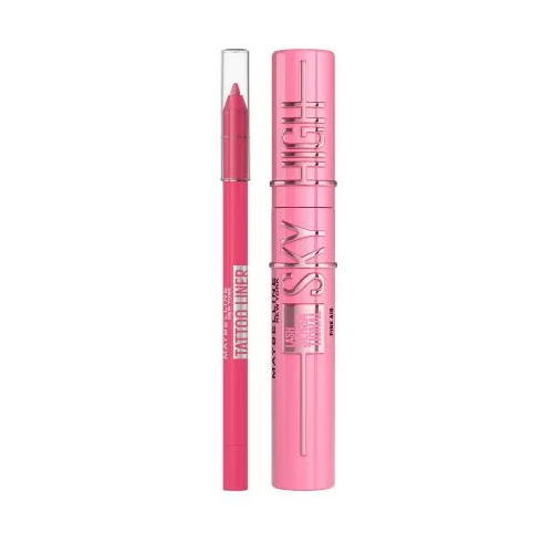 Maybelline Lash Sensational Sky High Set maskara 7,2 ml Nijansa Pink Air + olovka za oči 1,3 g Nijansa 802 Ultra Pink