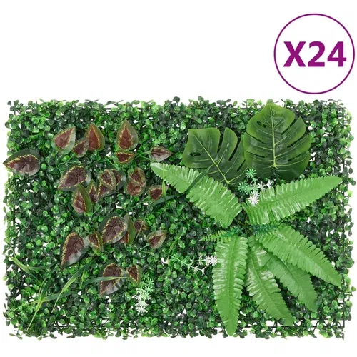  Ograda od umjetnih biljaka 24 kom zelena 40 x 60 cm