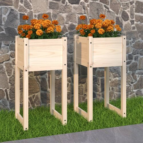 vidaXL sadilice 2 kom 40x40x81 cm od masivne borovine Cijene