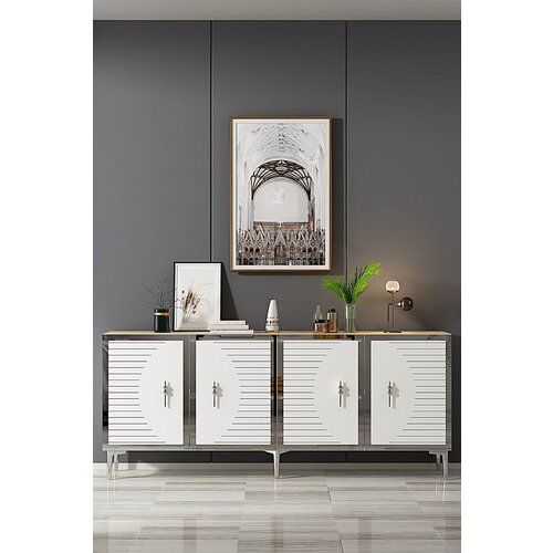 Hanah home konzola tuna 180, 180x75x32 cm, bela Cene