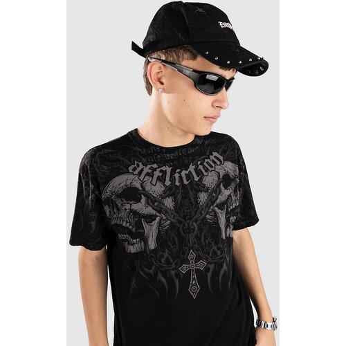 Affliction Decimation T-shirt black lava wash Cene