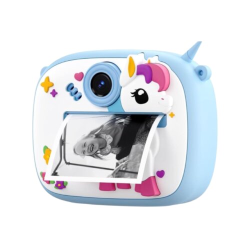 Instant Termal Print Dječija Kamera (dual lens) AM400 Unicorn Blue Slike