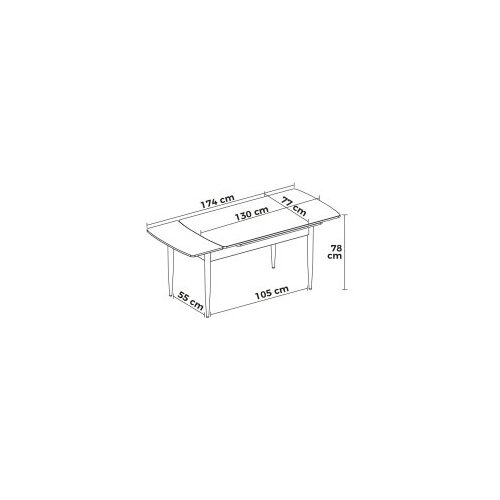 Hanah home trpezarijski sto asfel white marble brown Slike