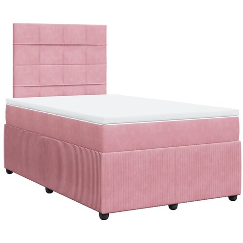 Maison Chic Box spring postelja - Vzmetna postelja z vzmetnico roza 120x190 cm žamet SL17132, (21882788) Cene