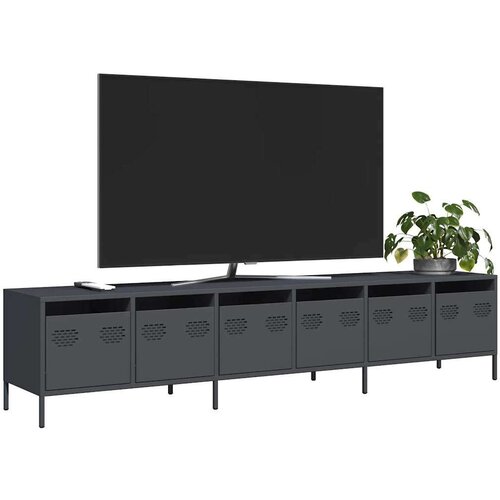 vidaXL TV ormarić antracit 202x39x43,5 cm hladno valjani čelik Cijene