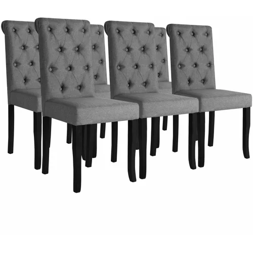  blagovaonske stolice od tkanine 6 kom tamnosive