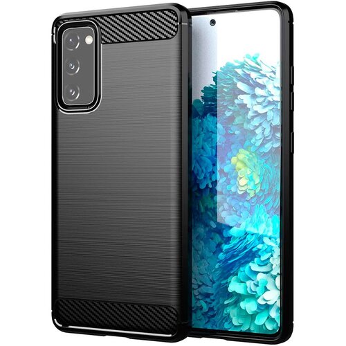  Gumijasti / gel etui Carbon za Samsung Galaxy S20 FE - črni Slike