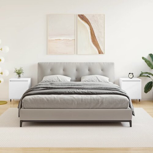  Noćni ormarići 2 kom bijeli 40 x 30 x 50 cm konstruirano drvo Cijene