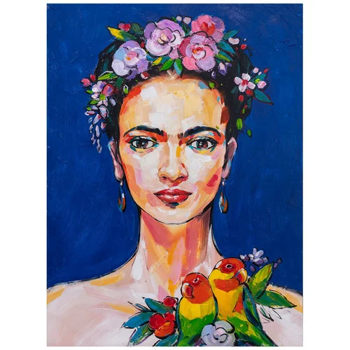 Signes Grimalt Žena Sa Slikanjem Cvijeća Narančasta