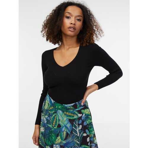 Orsay Black Womens Ribbed Sweater - Women Cene