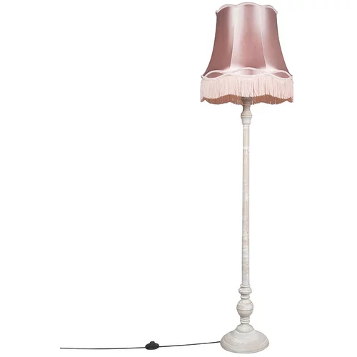 QAZQA Retro talna svetilka siva z roza odtenkom Granny - Classico