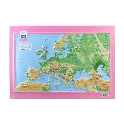 Junior mount everest reljefasta mapa a3 evropa roze ( B2C04882 ) Slike
