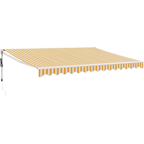Maison Chic Avtomatsko zložljiva tenda - Senčniki rumena in bela 4x3 m, (22039083) Slike