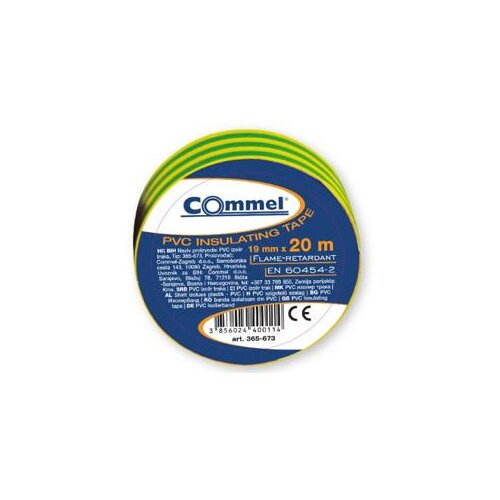Traka izolir 19mmx20m žuto-zelena 365-673 Commel Slike