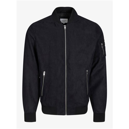 Jack & Jones Black Men's Suede Bomber Rocky - Men Cene