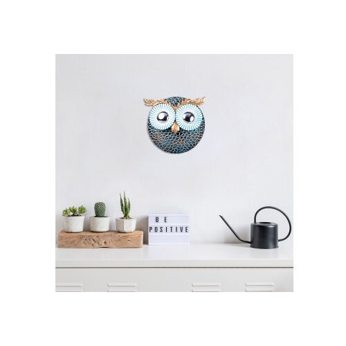 WALLXPERT zidna dekoracija Owl 3 Silver Slike
