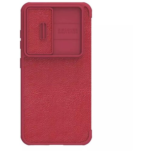  Nillkin Qin Leather Pro preklopna maska sa &scaron;titnikom za kameru za Samsung Galaxy S23 &ndash; crvena Cijene