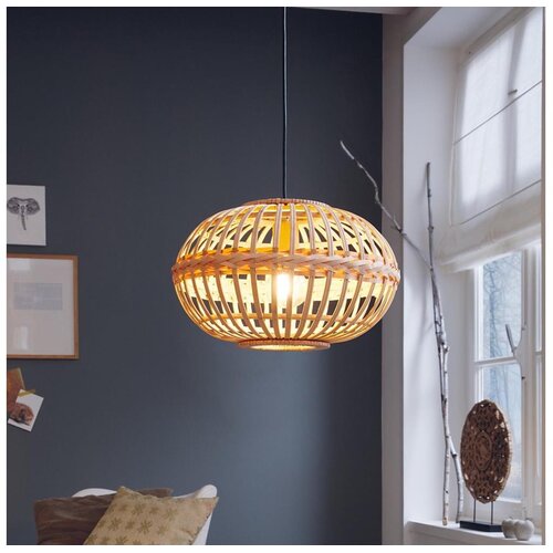 Eglo Amsfield viseća lampa E27, &Oslash;38 cm, pleteni bambus, smeđa, 49771 Cijene