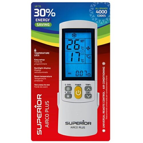 Superior Daljinski upravljač za klime, 2000 kodova, univerzalni - RC AirCo Plus Slike