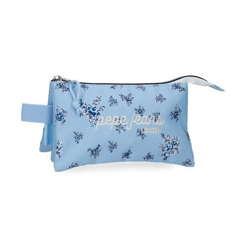 PepeJeans Olivia prazna pernica sa 3 pregrade - sky blue ( 60.843.42 ) Cene