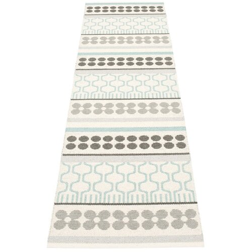 Pappelina siv/turkizen zunanji in notranji tekač 70x270 cm asta pale turquoise &amp;ndash; Slike
