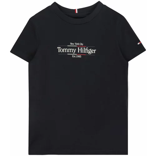 Tommy Hilfiger Majica tamno plava / tamno crvena / bijela