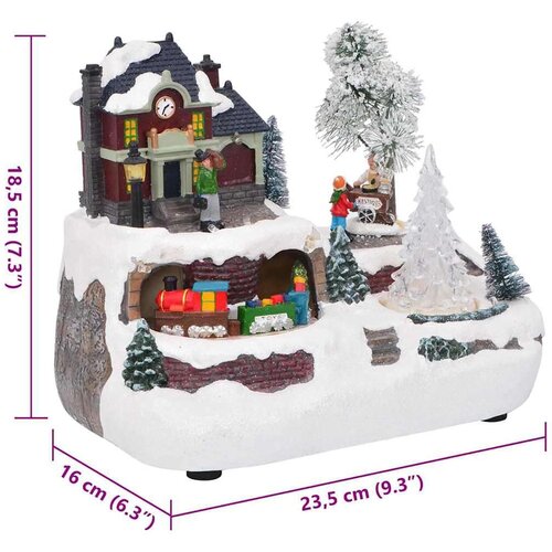 VidaXL božićna dekoracija za stol &amp;Scaron;areni 23.5 x 16 x 18.5 cm Smola Slike