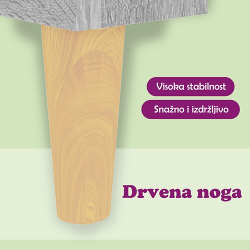  Noćni ormarić siva boja hrasta 40x35x47,5 cm Slike