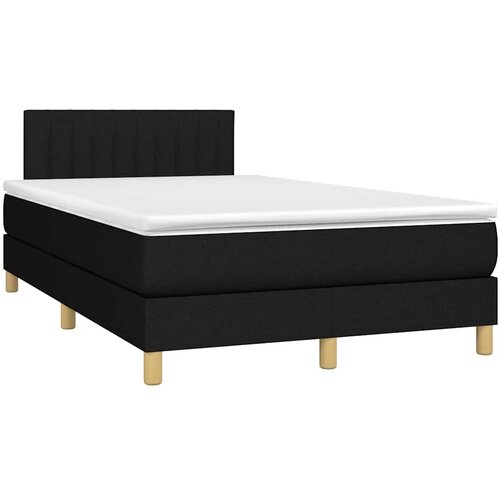 box spring s madracem LED crni 120 x 200 cm od tkanine Slike