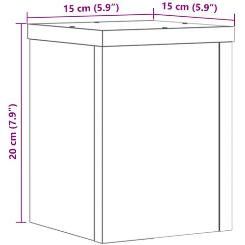  Stalci za biljke 2 kom bijeli 15x15x20 cm konstruirano drvo Slike