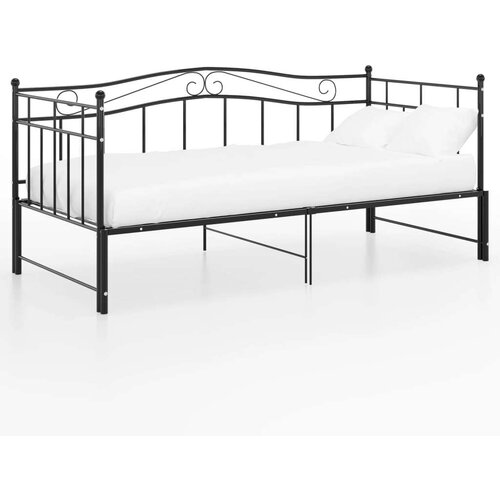 VidaXL okvir za krevet na razvlačenje crni metalni 90 x 200 cm Slike