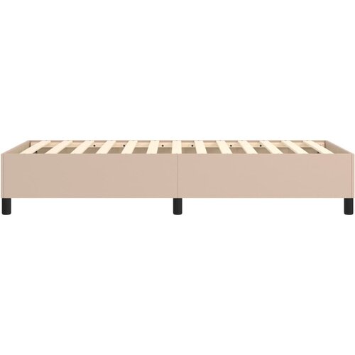  Okvir za krevet s oprugom boja cappuccina 100x200 cm umjetna koža Slike