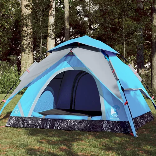 vidaXL Kupolasti šator za kampiranje za 3 osoba plavi brzo otpuštanje