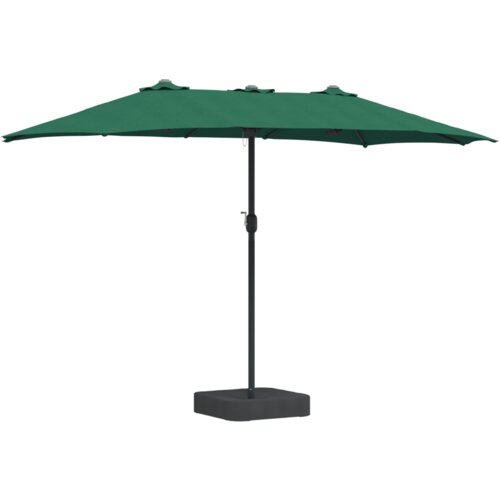  Vrtni suncobran Zelena 385 x 209 x 244 cm tkanina Slike