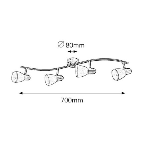 Rabalux soma spot E14 4x40W opal Slike