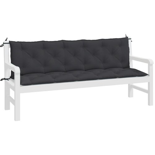  Jastuci za vrtnu klupu 2 kom crno 180x50x7 cm tkanine Oxford Slike