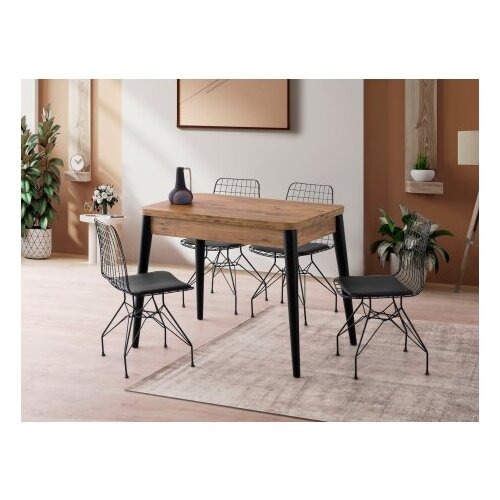 Hanah home Razvlačivi trpezarijski sto Dolunay-1284, 100-120x75x60 cm, Smeđa Cene