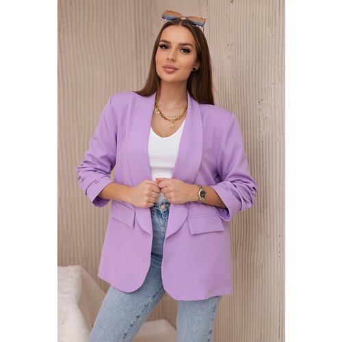 Kesi Włoski Elegant jacket with lapels light purple Cijene
