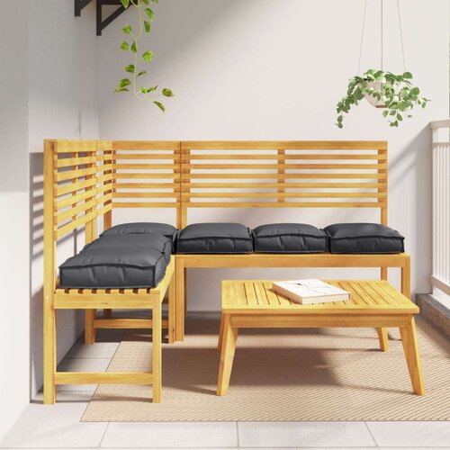 Vanjski jastuk Set od 6 Crna Poliester 40 cm x 40 cm x 8 cm Cijene
