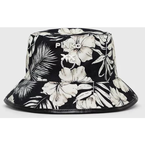 Pinko Pamučni šešir boja: crna, pamučni