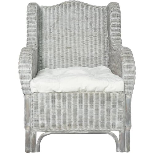 Maison Chic kavč - Sofa - Kanape z blazino siv naravni ratan in platno, (21726935) Cene
